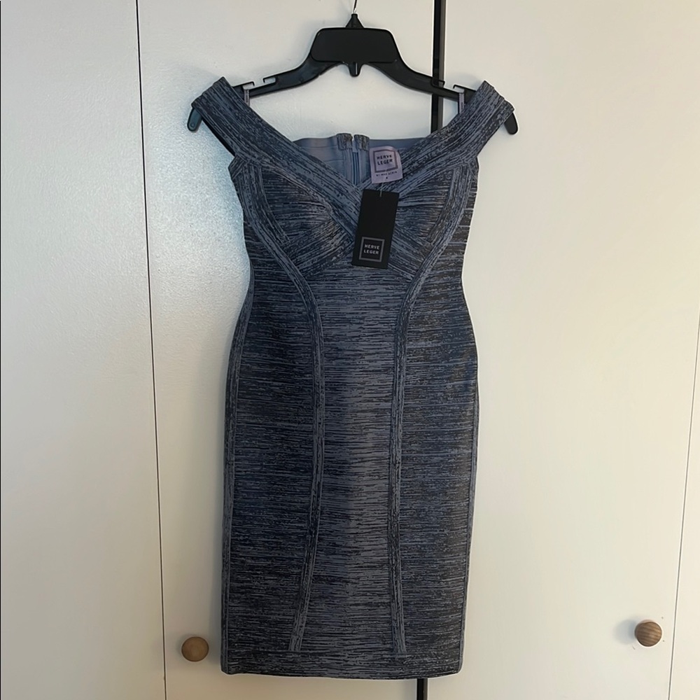 Elegant Off-Shoulder Gray Dress